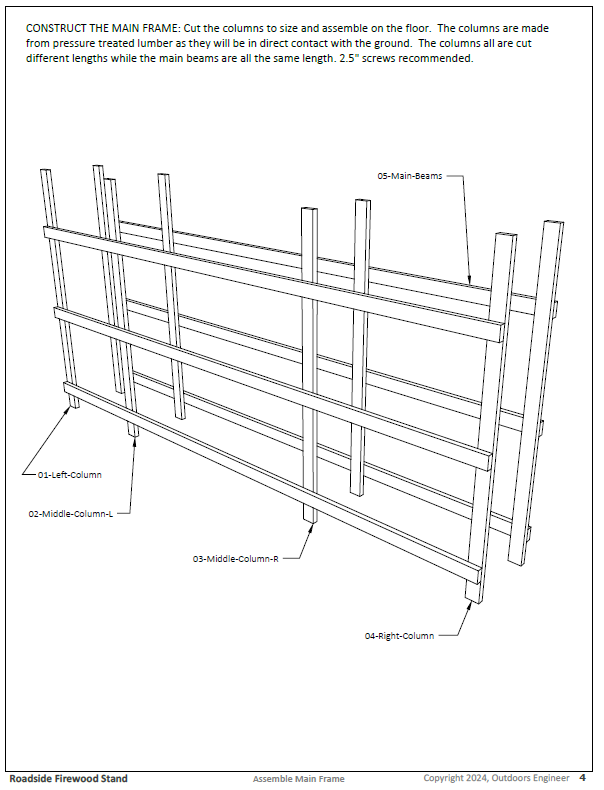 Outdoors Engineer Roadside Firewood Stand Plans