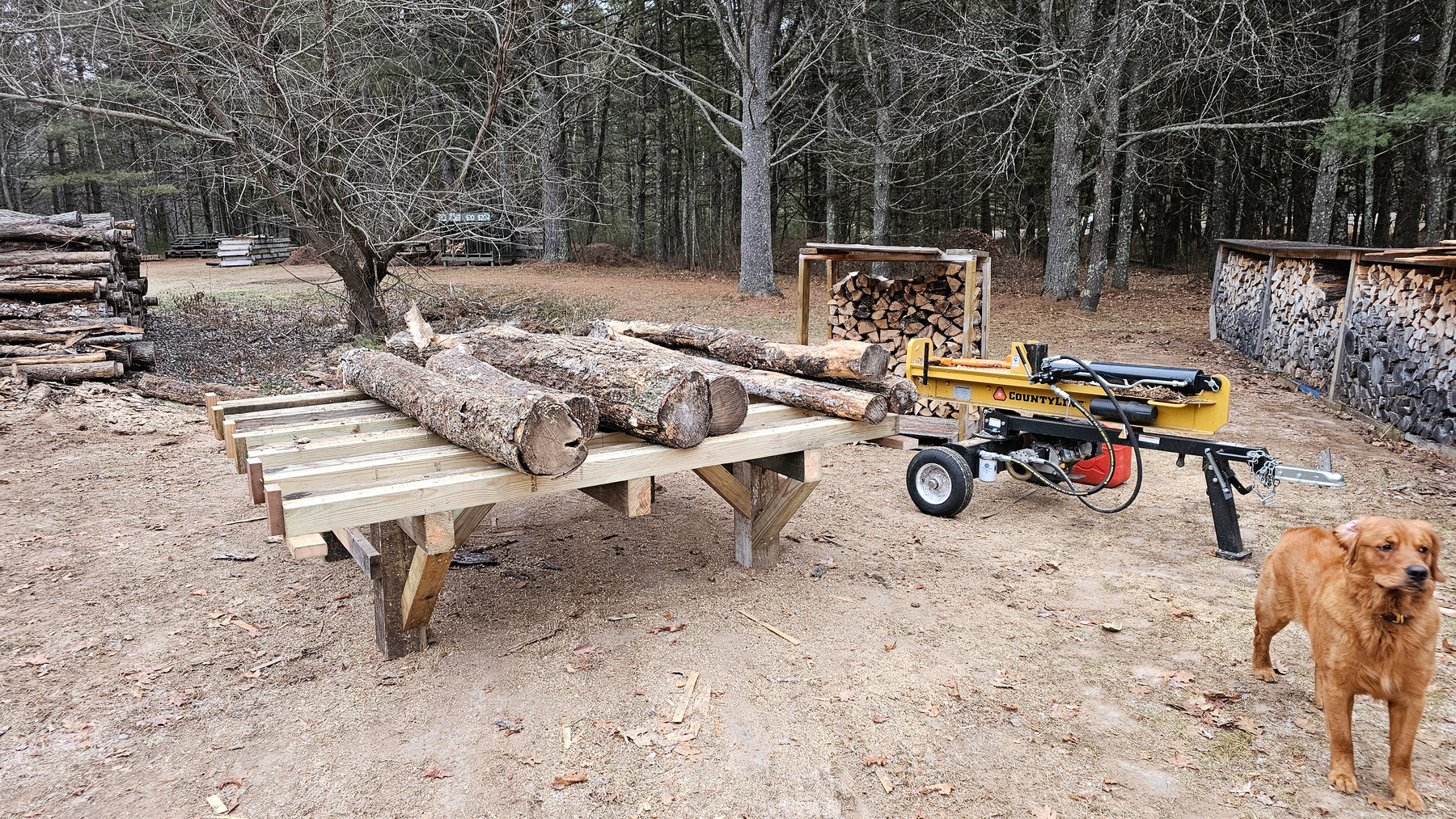 8' Firewood Log Bucking Table Plans – Outdoors Engineer